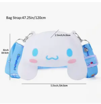 3D cartoon Silicone Strap Shoulder Bag for Kids