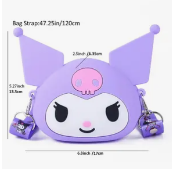 3D cartoon Silicone Strap Shoulder Bag for Kids