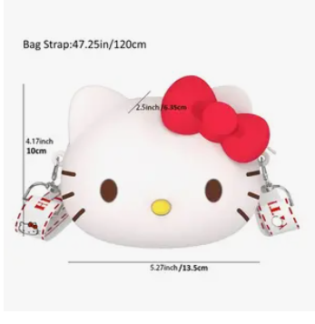 3D cartoon Silicone Strap Shoulder Bag for Kids