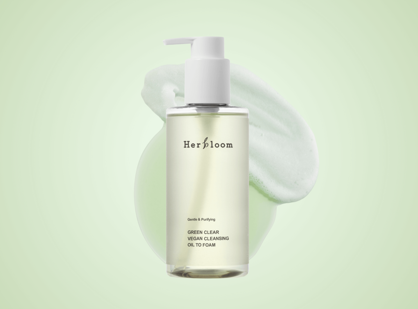 [Herbloom] Green Clear Vegan Cleansing Oil to Foam