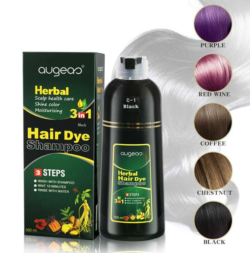 Herbal Hair Dye Color Shampoo (500ml)